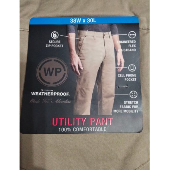 WP WeatherProof Utility Pant, Sand Dune 38W x 30L - Picture 1 of 13